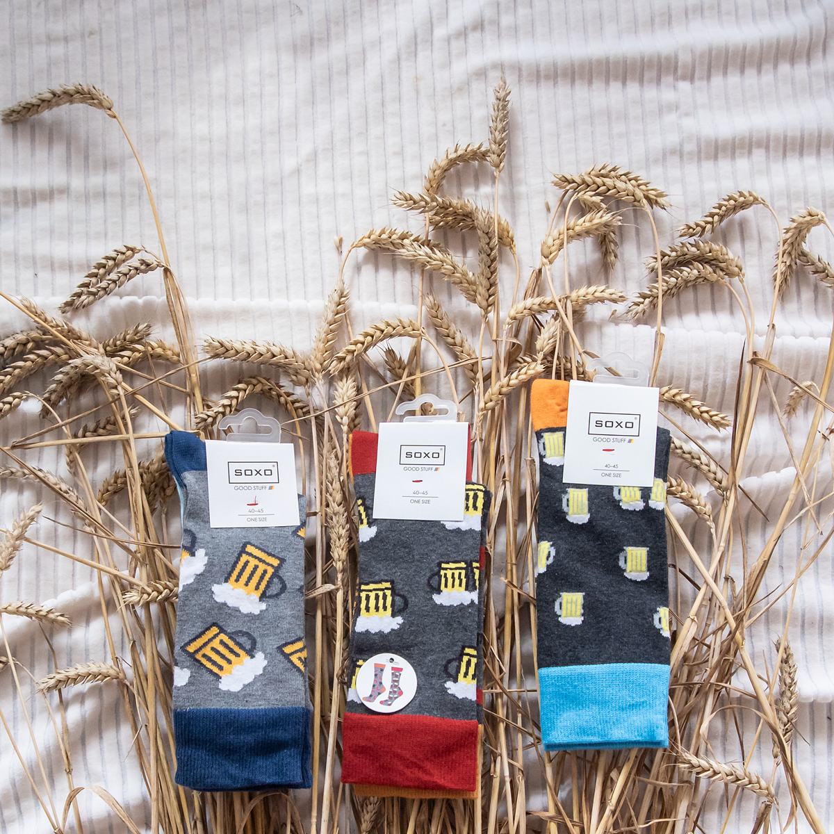 Men's colorful SOXO GOOD STUFF socks cotton beer | SOXO | Socks 