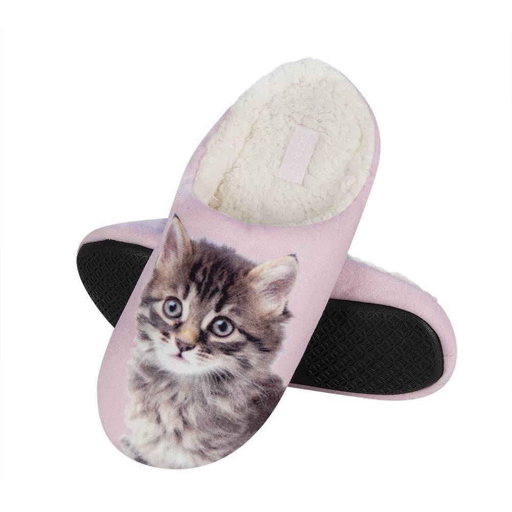 eng_pl_Slippers SOXO photo pink with a cat 18493_1