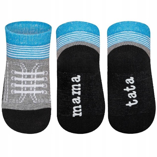 Color SOXO baby socks, sneakers with inscriptions