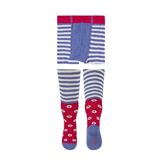 Colorful SOXO baby tights with a pattern