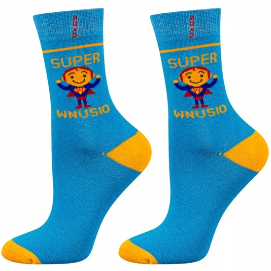 Colorful SOXO children's socks Super Grandson