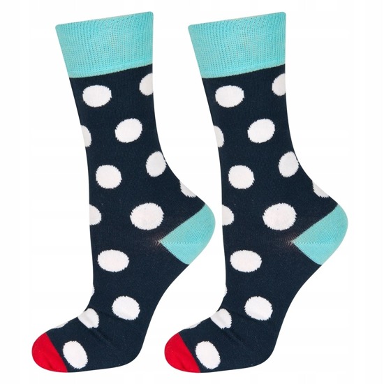 Men's colorful SOXO GOOD STUFF socks cotton with dots