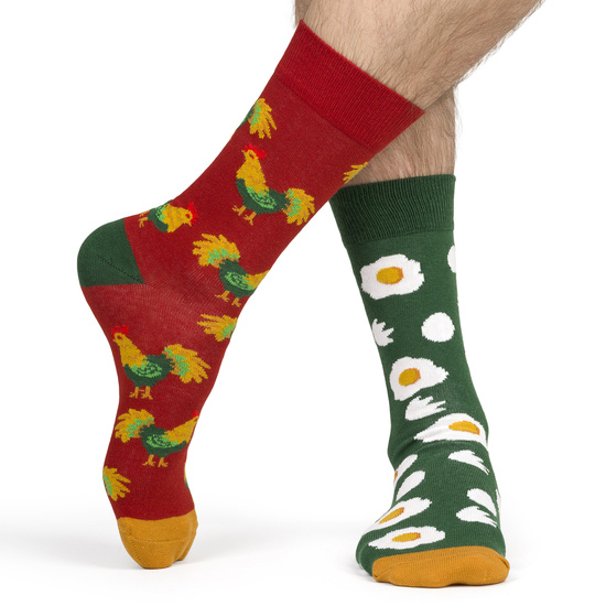 Men's colorful SOXO GOOD STUFF socks hen