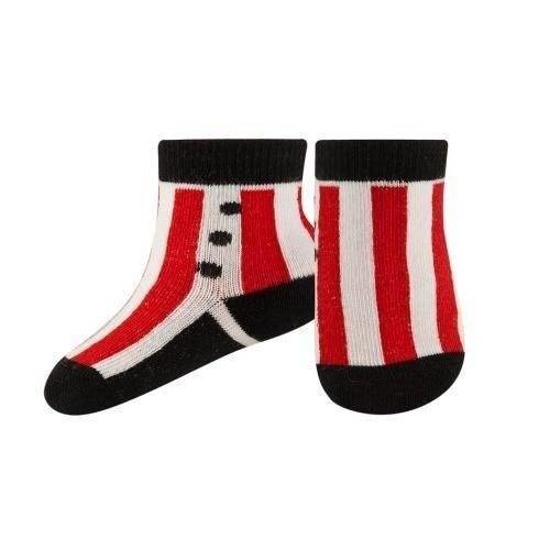 Red SOXO baby socks with stripes