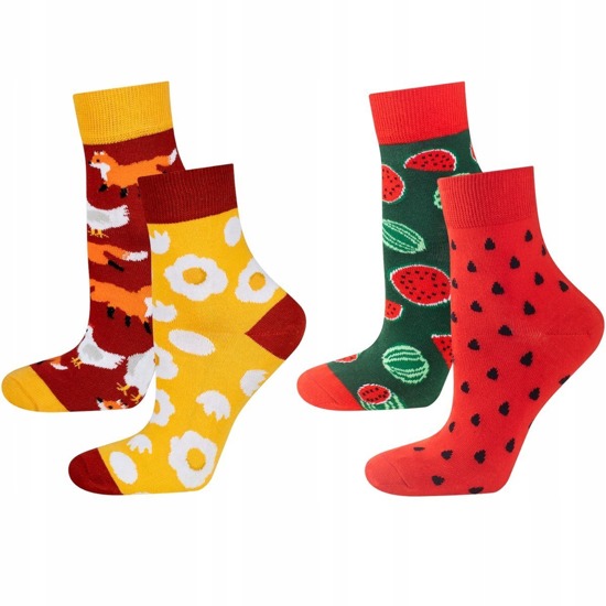 Set of 2x Colorful women's SOXO GOOD STUFF  socks cotton