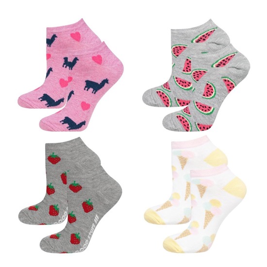 Set of 4x Colorful SOXO cotton women's socks for a gift