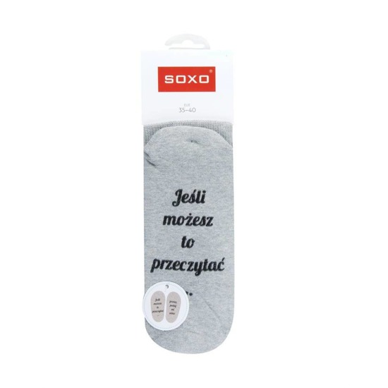 Set of 4x Colorful SOXO women's long socks with Polish inscriptions funny gift