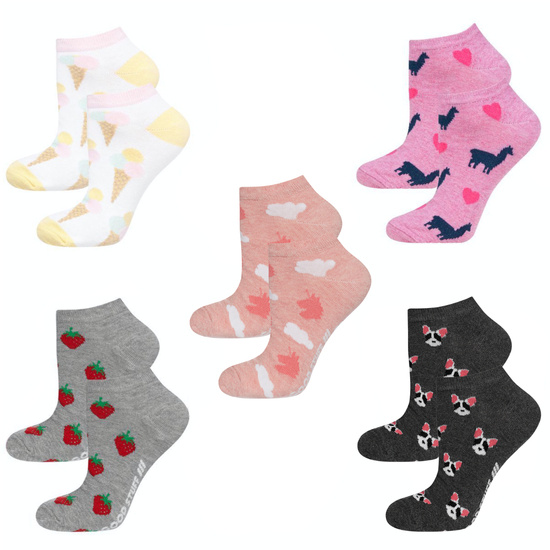 Set of 5x Colorful SOXO cotton women's socks for a gift