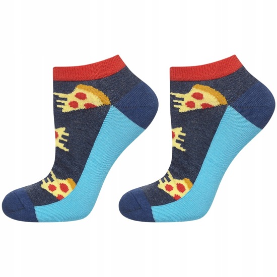 Set of 5x Colorful men's socks SOXO GOOD STUFF Pizza gift