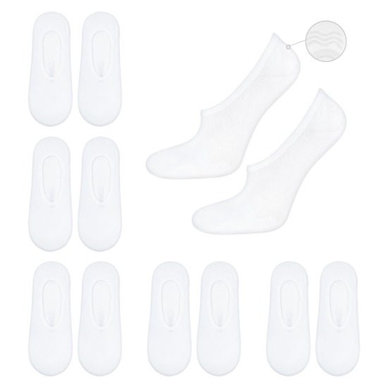 Set of 6x Men's white SOXO socks with silicone