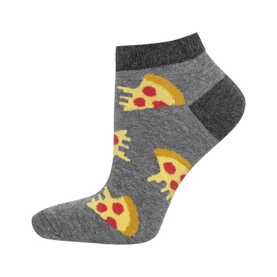 Set of 8x Colorful men's feet SOXO GOOD STUFF pizza