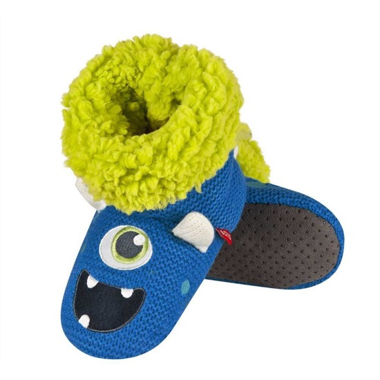 Slippers for children SOXO knitted one-eyed creature, boys