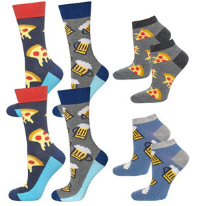 A set of 4x SOXO GOOD STUFF men's socks funny gift pizza
