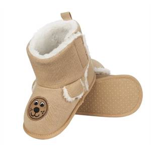 Brown baby slippers SOXO boots dogs