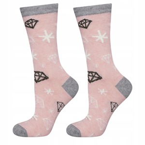 Children's socks Pink SOXO GOOD STUFF diamonds