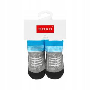Color SOXO baby socks, sneakers with inscriptions
