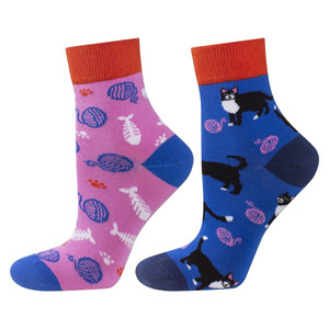 Colorful SOXO women's socks with cats