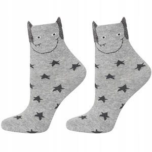Gray children's SOXO socks with ears