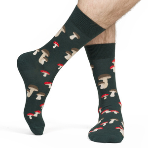 Men's colorful SOXO GOOD STUFF socks cotton mushrooms