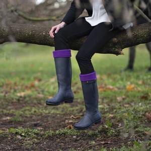 Purple high women's socks SOXO to wellingtons