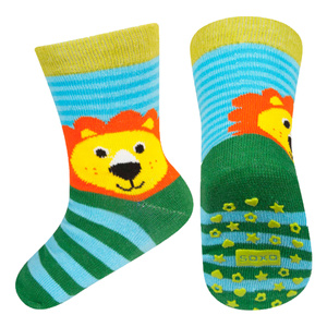 SOXO Children socks with lion with ABS