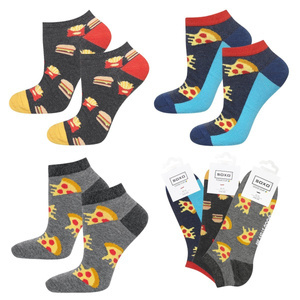 Set of 3x Colorful men's socks SOXO GOOD STUFF pizza gift