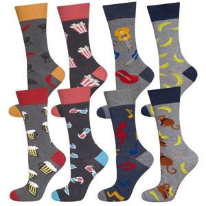 Set of 4x Colorful SOXO GOOD STUFF men's socks funny gift