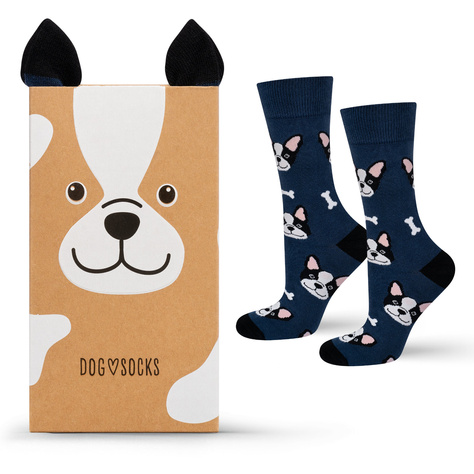 Women's Socks | Men's SOXO | Dog in a box | perfect gift idea | Unisex