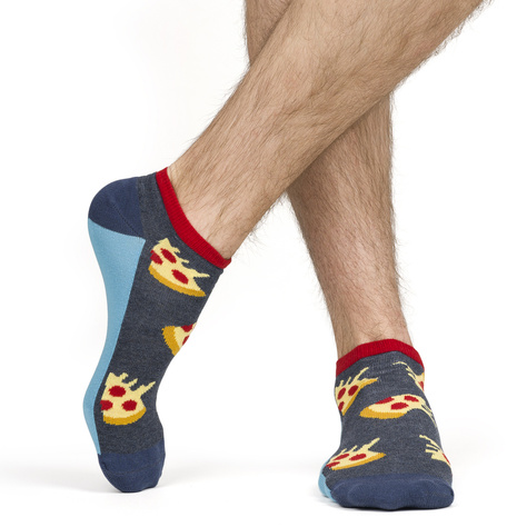 Set of 5x Colorful men's socks SOXO GOOD STUFF Pizza gift