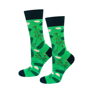 Men's | Women's colorful SOXO GOOD STUFF pickled cucumbers in a jar funny cotton socks for Him | for Her Unisex