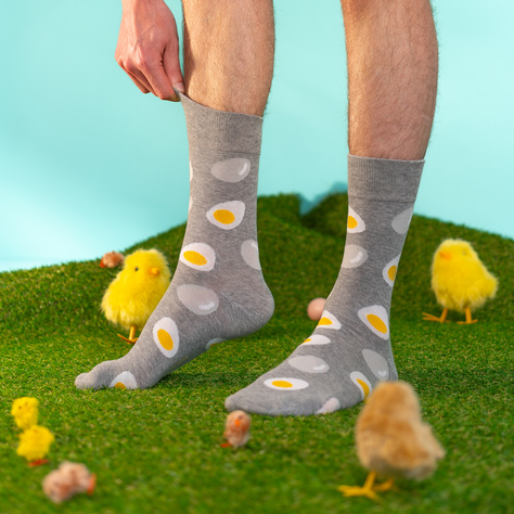 SOXO men's egg and rooster socks in a pack - 2 pairs