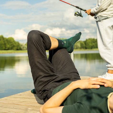 SOXO men's socks Let's go fishing in a pack