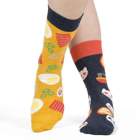 Colorful SOXO GOOD STUFF women's socks funny ramen