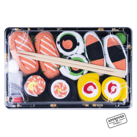 Set 5x Colorful SOXO socks Sushi in a box 