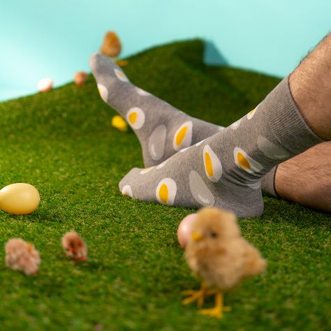 SOXO men's egg and rooster socks in a pack - 2 pairs