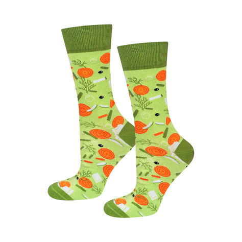 Colorful men's socks SOXO GOOD STUFF merry canned sour cucumber soup + polish recipe