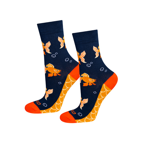 SOXO women's gold fish socks  