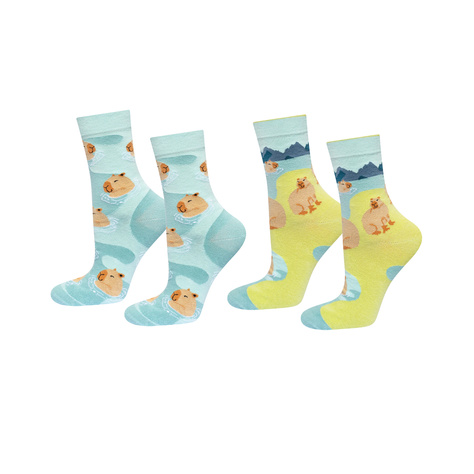 SOXO Women's Men's Capybara Bath Socks - 2 