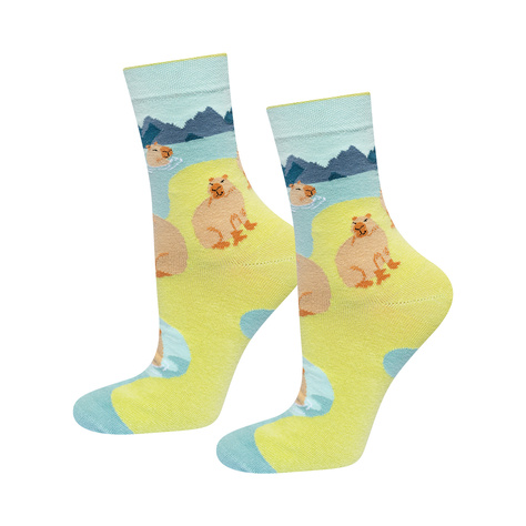 SOXO Women's Men's Capybara Bath Socks - 2 