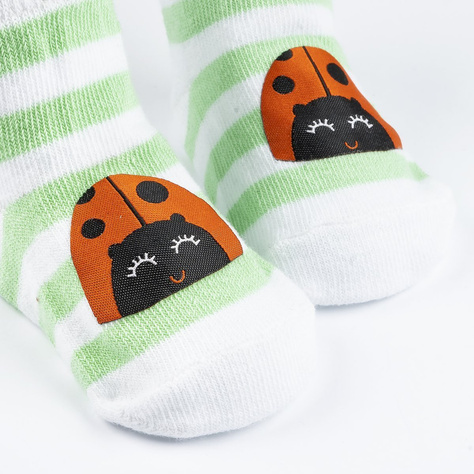 Colorful SOXO baby socks ladybug