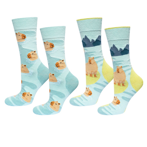 SOXO Women's Men's Capybara Bath Socks - 2 