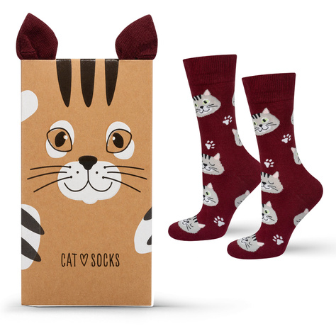 Women's Socks | Men's SOXO | Cat in a Box | fun gift idea | Unisex