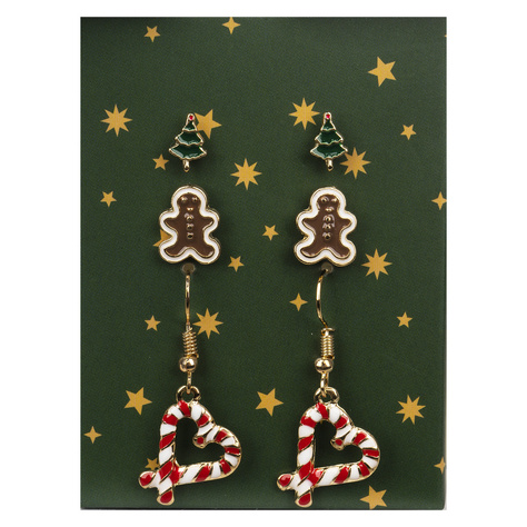 Earrings SOXO | set of Christmas tree earrings | Cookie Ludek | Christmas canes | gift idea for her | Christmas