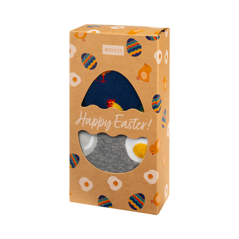 SOXO men's egg and rooster socks in a pack - 2 pairs